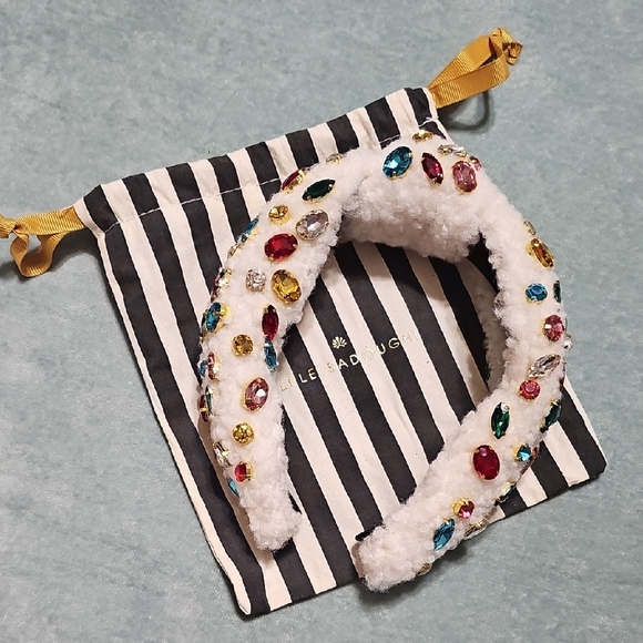 Lele Sadoughi Accessories - Lele Sadoughi White Headband with Colorful Gems